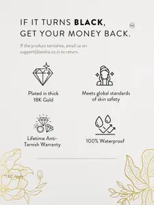 Zaisha 18K Gold Plated Lord Ganesha Pendant Necklace