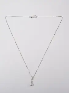 Zeraki Jewels Silver-Plated Contemporary Pendant With Chain
