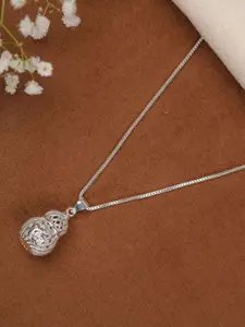 Zeraki Jewels Silver-Plated Pendant With Chain