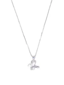 Zeraki Jewels Silver-Plated Floral Pendants With Chains