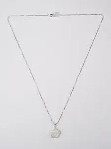 Zeraki Jewels Gold-Plated Floral Shaped Pendant With Chain