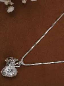 Zeraki Jewels Silver-Plated Pendant With Chain