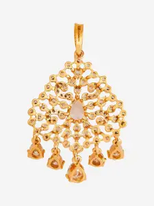 Kushal's Fashion Jewellery Gold-Plated Zircon Embellished Bridal Party Jewellery Set