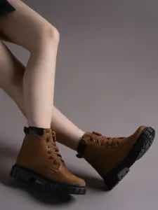 The Roadster Lifestyle Co Women Wedge Heels Chunky Boots