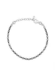 Zavya 925 Sterling Silver Rhodium-Plated Wraparound Bracelet