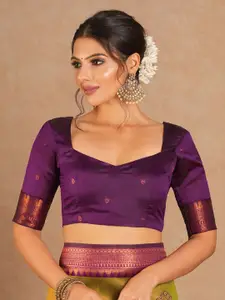 Saree mall Ethnic Motifs Silk Blend Designer Maheshwari Sarees