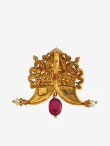 Kushal's Fashion Jewellery Embellished Bridal 92.5 Silver CZ- Lakshmi Goddess Pendant