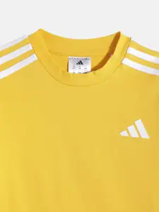 ADIDAS Boys Classic Three Stripe Pure Cotton T-shirt