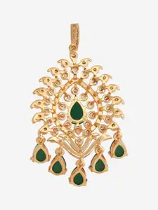 Kushal's Fashion Jewellery Rose Gold-Plated Zircon Embellished Bridal Jewellery Set