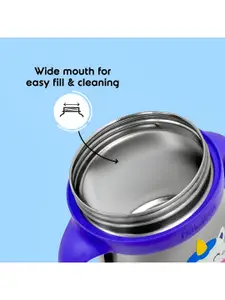 Rabitat Kids Blue Stainless Steel Printed First Step Gravity Sipper Water Bottle 360ml