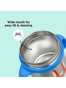 Rabitat Kids Red Stainless Steel Printed First Step Sipper Water Bottle 360ml