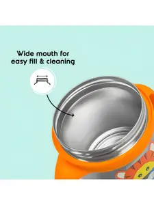 Rabitat Kids Blue Stainless Steel Printed First Step Sipper Water Bottle 360ml