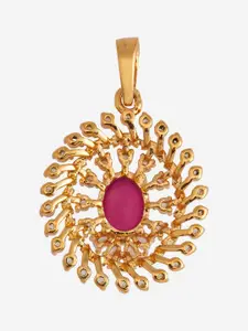 Kushal's Fashion Jewellery Embellished Bridal Rose Gold Plated Jhumkas