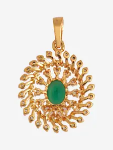 Kushal's Fashion Jewellery Rodium-Gold Plated Zircon Embellished Bridal Classic Studs