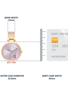 Chumbak Women Printed Dial & Stainless Steel Bracelet Style Analogue Watch 8907605138850