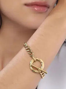 SOHI Gold-Plated Link Bracelet