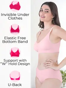 Tweens Invisi-Fit Lightly Padded Seamless Bra & Panty Set