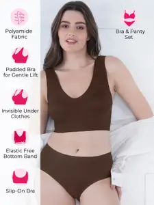 Tweens Lightly Padded Flexi Bra & Brief Lounge Lingerie Set