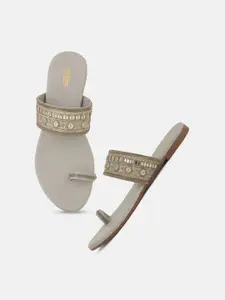 Anouk Women Embellished Party One Toe Flats