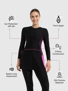 Speedo Women Endurance10 Two Piece Closedback Full Body Suit With Removable Bra Pads