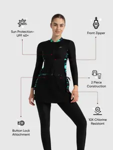 Speedo Women Endurance10 Hyperboom Two Piece Closedback Full Body Suit With Bra Pads