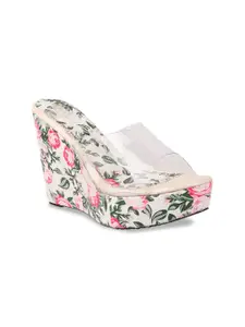 Shoetopia Girls Printed Wedge Sandals