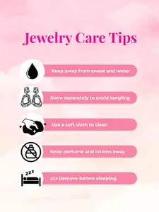 ToniQ Gold-Toned Geometric Pendant Necklace with White Pearl & Purple Bead Drop Charms