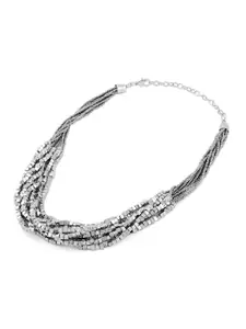 Zaveri Pearls Silver-Plated Necklace