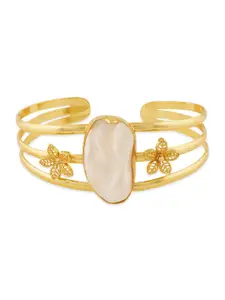 Zaveri Pearls Studded Gold-Plated Cuff Bracelet