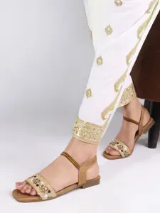 Anouk Women Embellished Ethnic Open Toe Flats