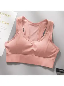 PLUMBURY Women Full Coverage All Day Comfort Removable Padding Rapid-Dry Sports Bra