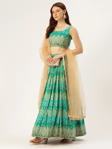 Ethnovog Unstitched Lehenga & Blouse With Dupatta