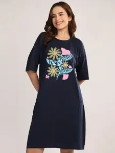 Duchess Graphic Printed Loose Fit Maternity Mom T-Shirt Nightdress