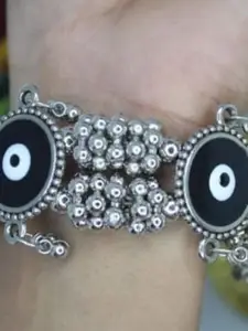 SZN Artificial Stones Studded Oxidised Bangle