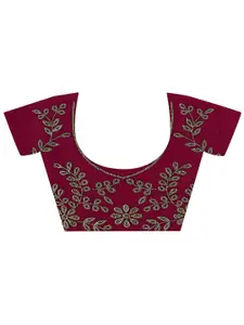 Libas Beads and Stones Embellished Satin Saree