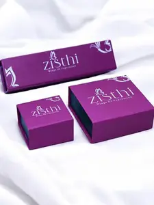 Zisthi 925 Sterling Silver Cubic Zirconia Studded Teardrop Shaped Pendants