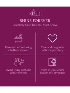 Zisthi 925 Sterling Silver Cubic Zirconia Studded Heart Shaped Pendants