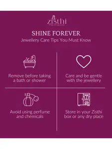 Zisthi 925 Sterling Silver Cubic Zirconia Studded Heart Shaped Pendants