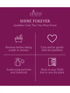 Zisthi 925 Sterling Silver Cubic Zirconia Studded Heart Shaped Pendants