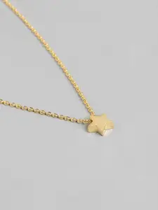 Carlton London 18kt Gold Plated Star Pendant and Chain