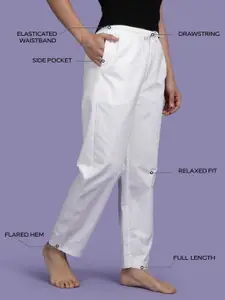 Kryptic Women Pure Cotton Relaxed-Fit Lounge Pants