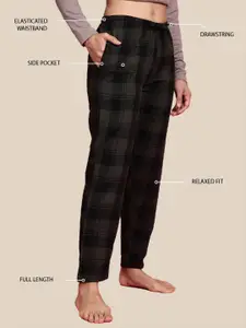 Kryptic Checked Pure Cotton Straight-Leg Lounge Pant