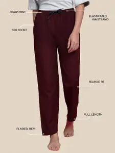 Kryptic Women Mid Rise Straight-Leg Cotton Lounge Pants