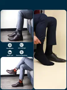 FOOTPRINTS Men Pack Of 6 Checked Calf-Length Socks