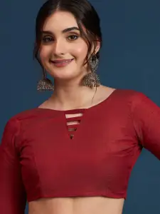 Sangria Printed Party Wear Saree With Unstitched Blouse