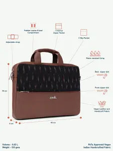 ZOUK Unisex Arin Ikat GreRed Laptop Bag