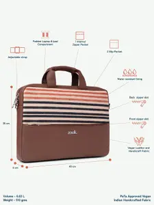 ZOUK Arin Unisex Qutub Stripes Laptop Bag