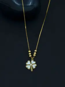 ARTKLIM Stainless Steel Floral Shaped Pendants With Chains