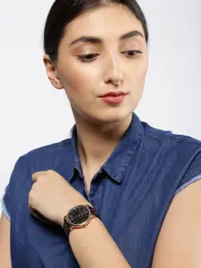 DressBerry Women Black Analogue Watch MFB-PN-PF-DK2503