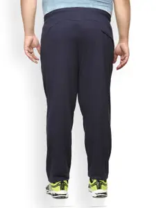 plusS Navy Blue Solid Track Pants